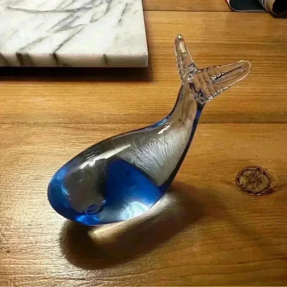 Glass blue whale